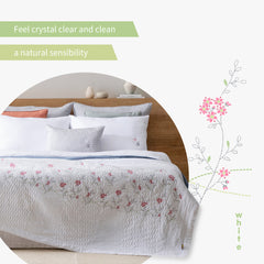 Rayon Cooling Comforter Quickly Cool Down Flower Embroidery PS21