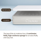 EuroTop bed Air Mattress with Foam Topper for Camping, Home & Guests SURURU