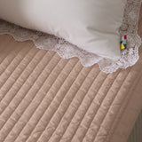 Cotton 100% Mattress Pad Flower Embroidery Korean Tradition PS16