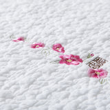 Cotton 100% Mattress Pad Flower Signature Embroidery Garden